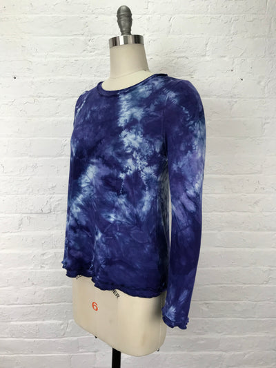 Isabella Long Sleeve Top in Blue Violet Tangle