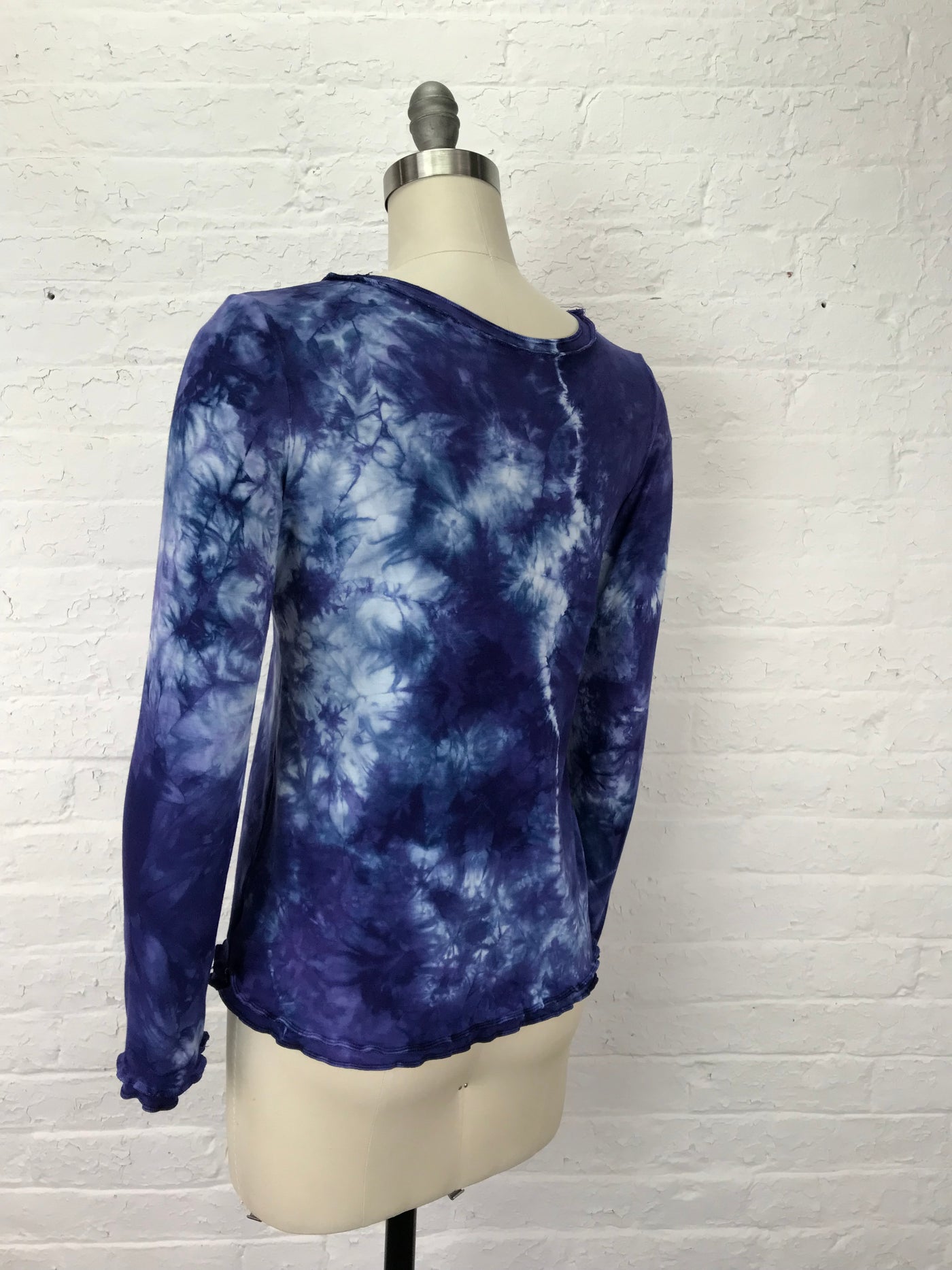 Isabella Long Sleeve Top in Blue Violet Tangle