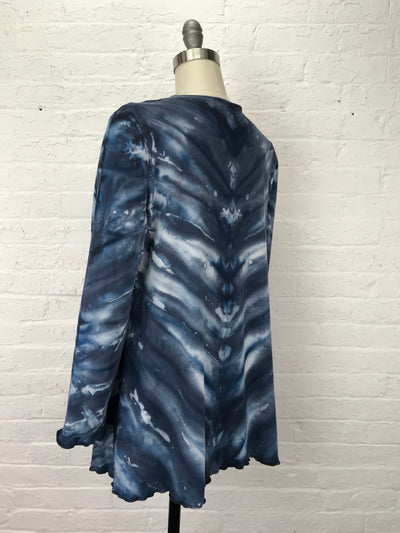 Victoria V-Neck Long Sleeve Tunic in Soft Rain