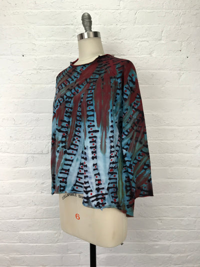 Fleece Raglan Sweatshirt in Senegal Symphony - One Size
