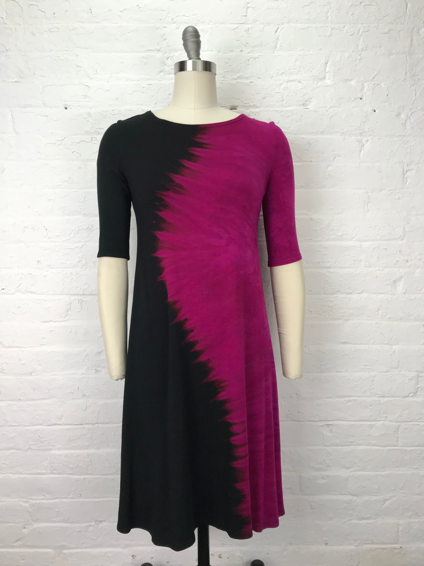 Lucille Dress in Hot Pink Yin Yang
