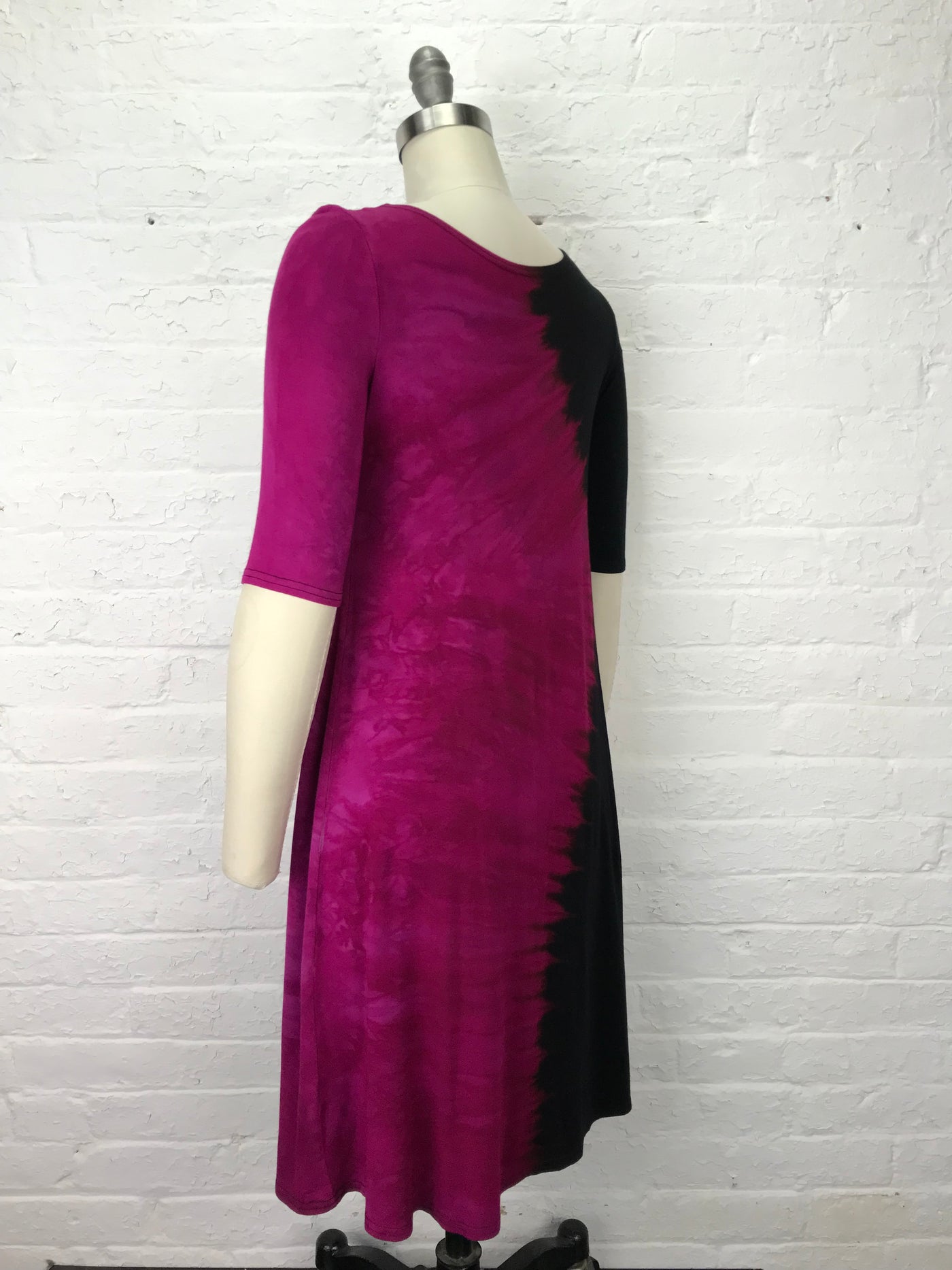 Lucille Dress in Hot Pink Yin Yang