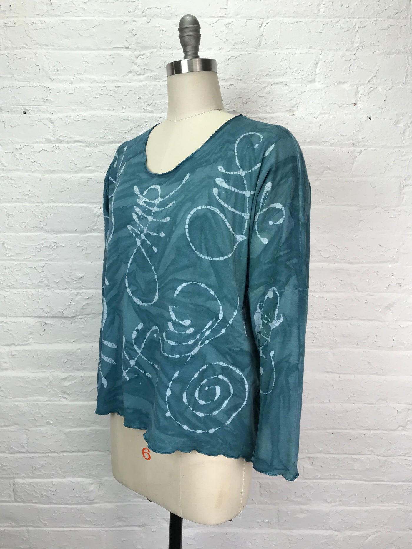 Nyla Long Sleeve Shirt in Teal Archeology - One size