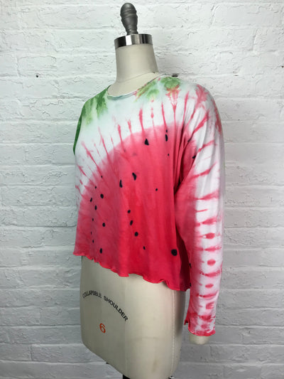 Juni Long Sleeve Petite Top in Watermelon Slice - One Size