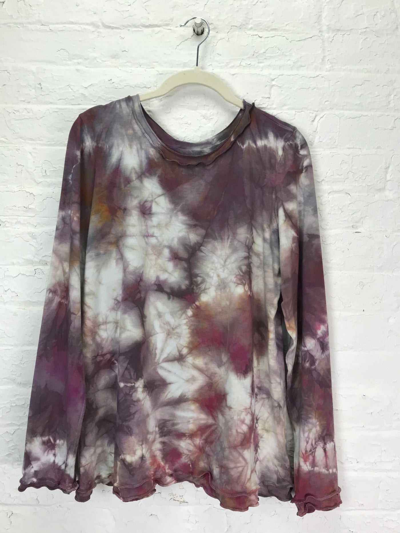 Isabella Long Sleeve Top in Mauve Tangle
