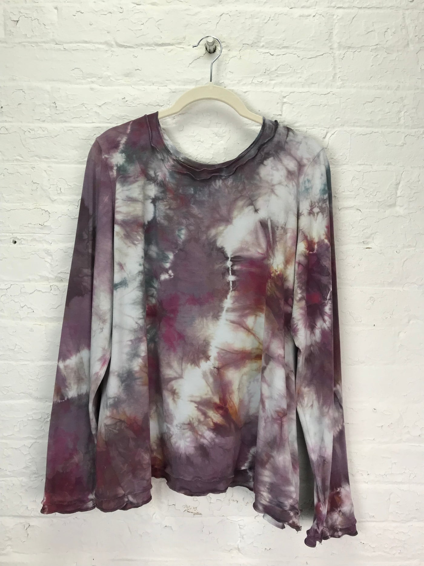 Isabella Long Sleeve Top in Mauve Tangle