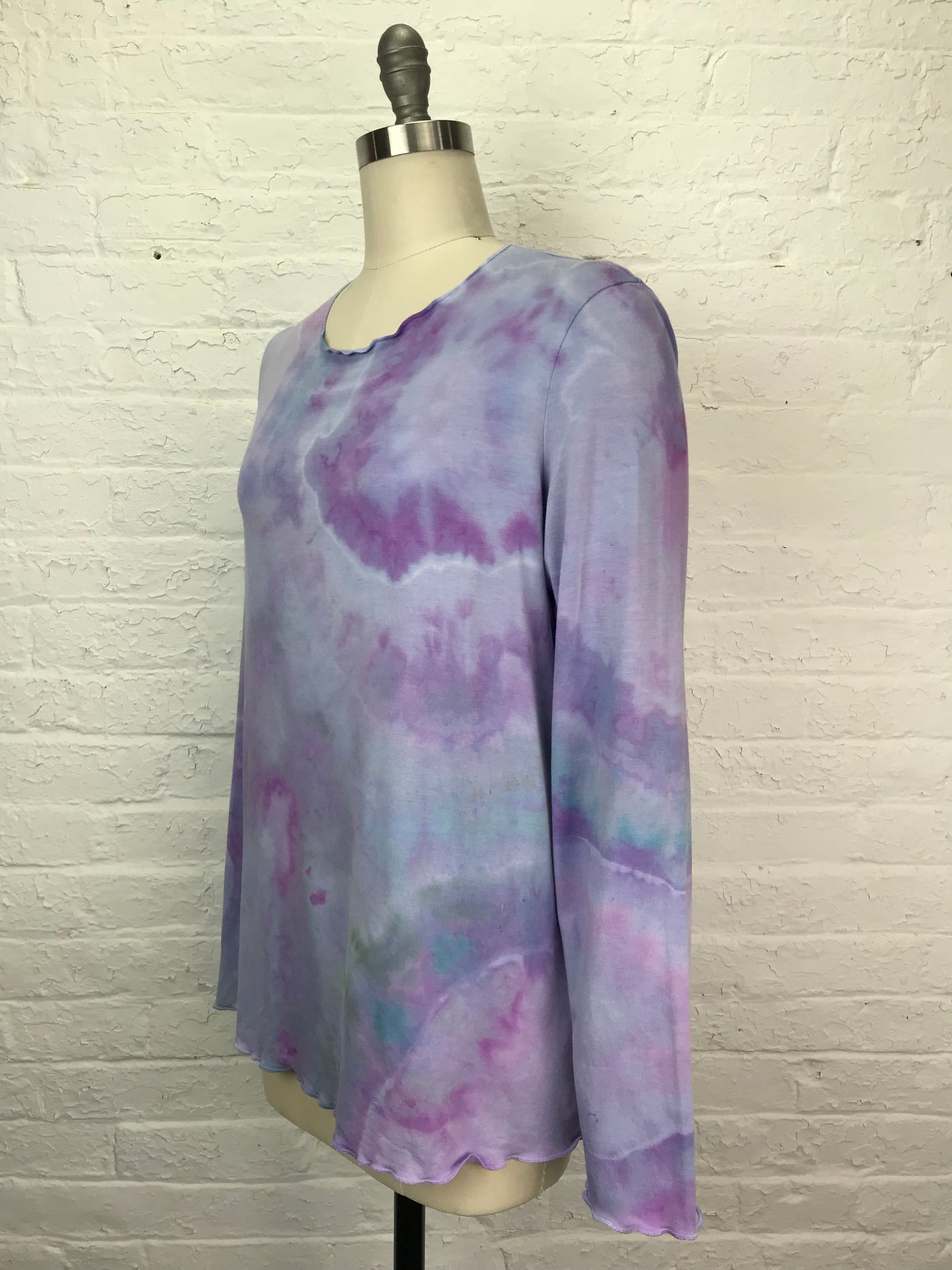 Jane Long Sleeve Top in Candy Lavender Geode - XXL