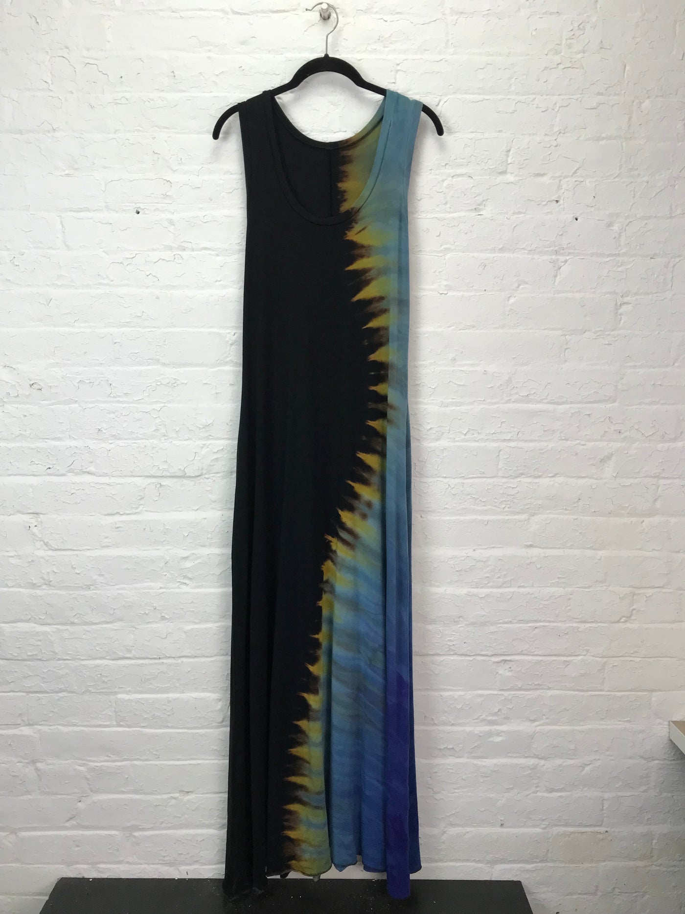 Roxy Racerback Maxi Tank Dress in Blue Flame Yin Yang