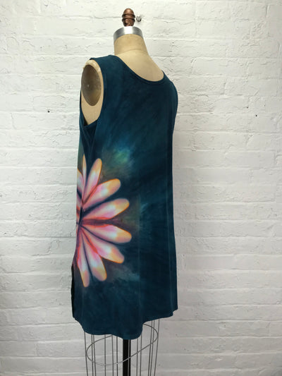 Eileen Mini Tank Tunic in Plumeria by the Sea