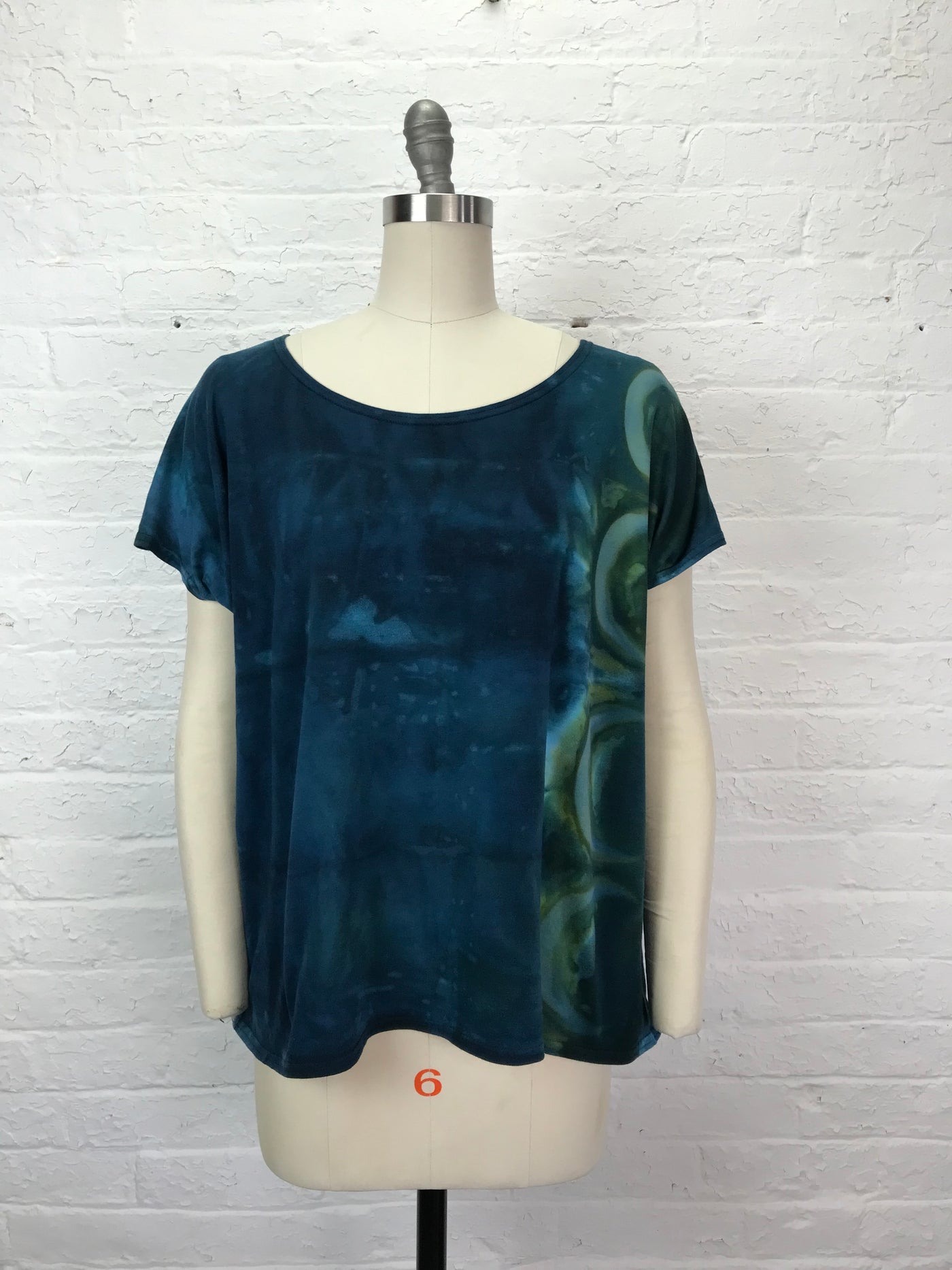 Elsie Top in Once in a Blue Green Moon - Small/Medium