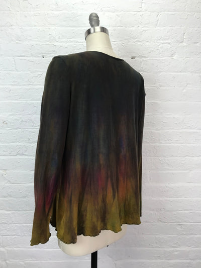 Jane Long Sleeve Top in Iridescent Dawn - XXL