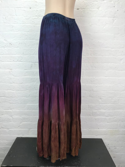 Wide Leg Tiered Pant in Iridescent Dawn