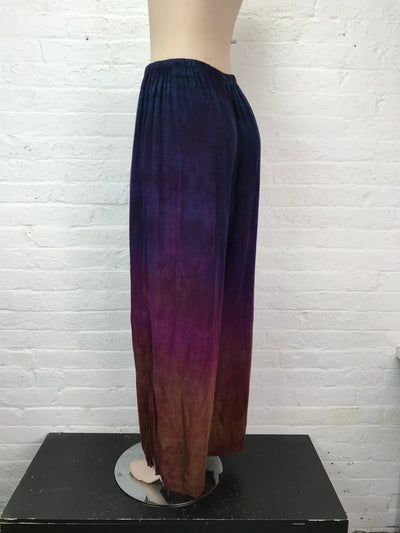 Straight Leg Pant with Side Slit in Iridescent Dawn - Large