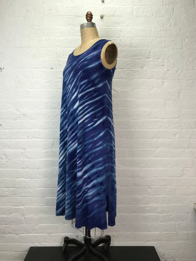 Eileen Midi Tank Dress in Blue Waves