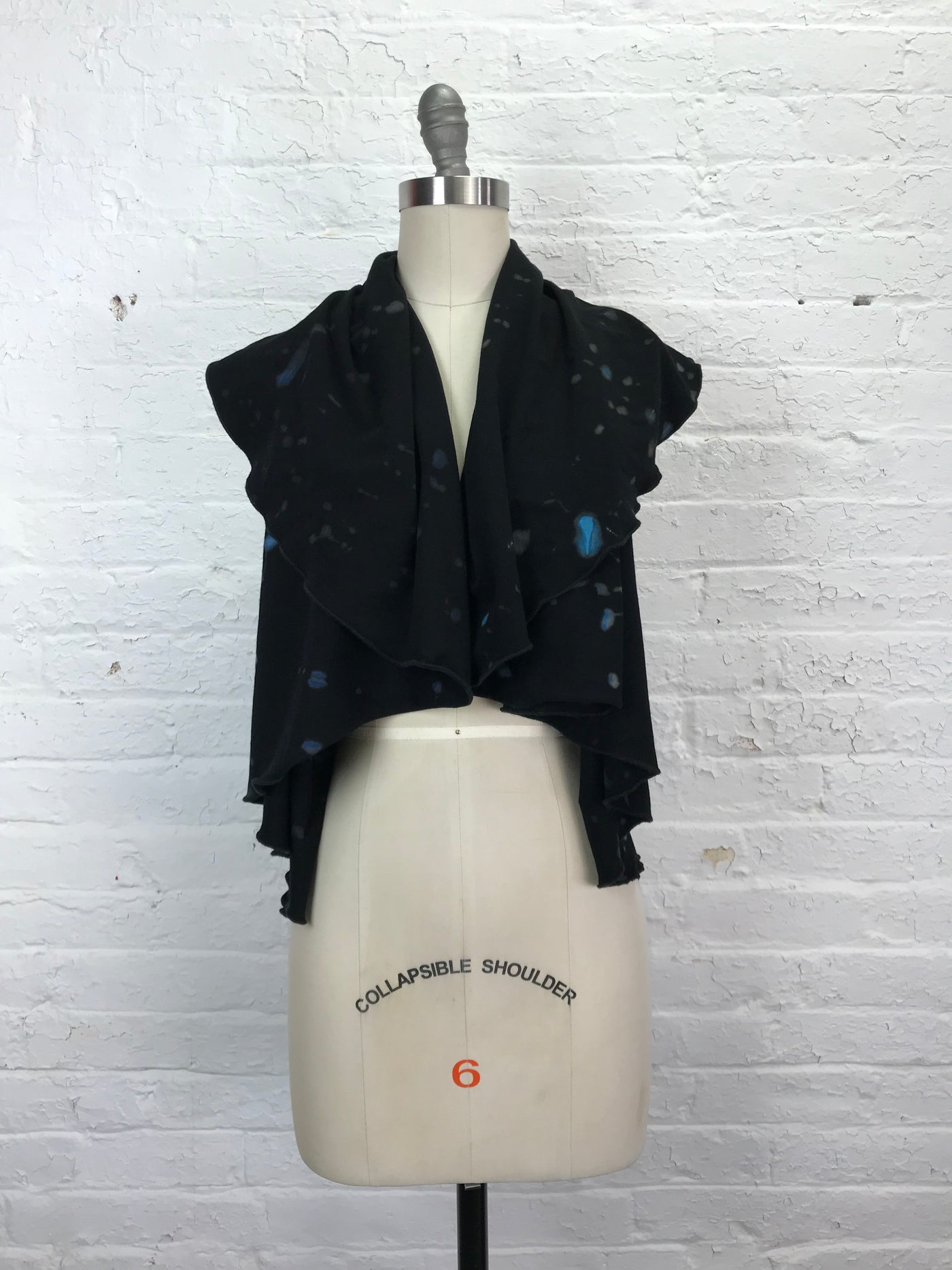 Circle Wrap Jacket in Blue Cryptography - One Size