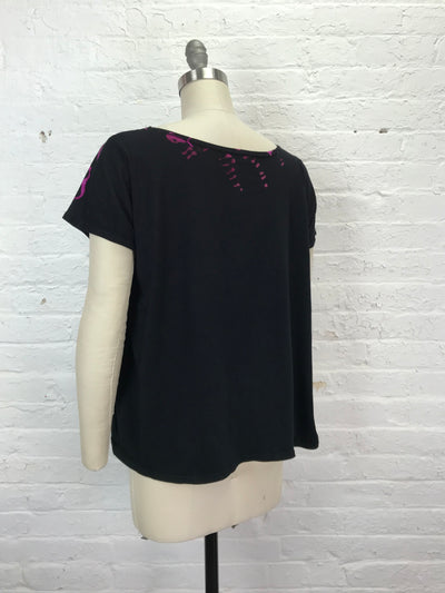 Elsie Top in Berry Vines