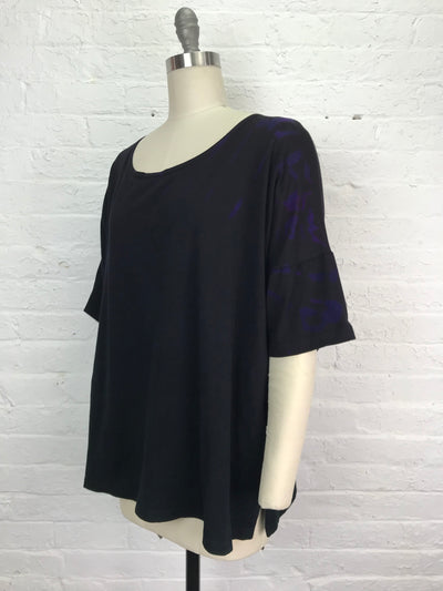 Grace Tunic in Electric Violet Hieroglyph