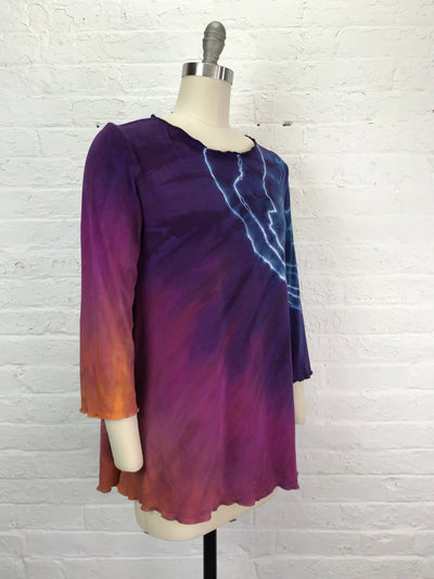 Anna 3/4 Sleeve Tunic in Neon Tempest - Cloud Candy