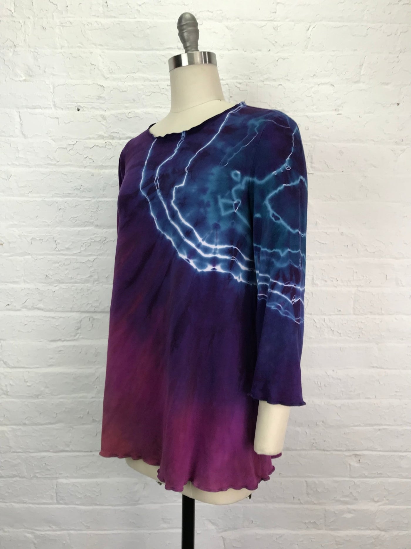 Anna 3/4 Sleeve Tunic in Neon Tempest - Cloud Candy