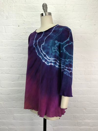 Anna 3/4 Sleeve Tunic in Neon Tempest - Cloud Candy