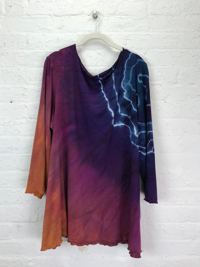 Anna 3/4 Sleeve Tunic in Neon Tempest - Cloud Candy