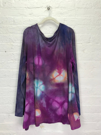 Anna Long Sleeve Tunic in Blooming Kaleidoscope - Cloud Candy