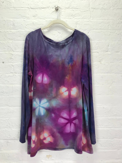 Anna Long Sleeve Tunic in Blooming Kaleidoscope - Cloud Candy