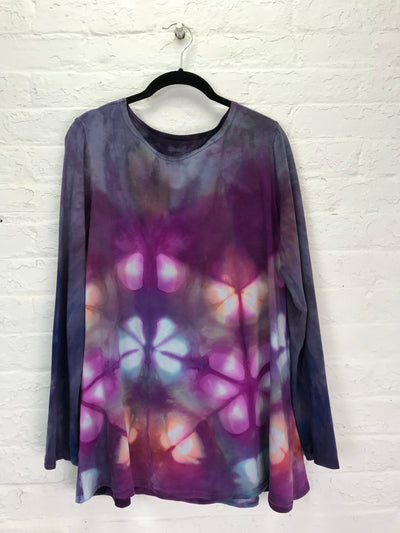 Anna Long Sleeve Tunic in Blooming Kaleidoscope - Cloud Candy