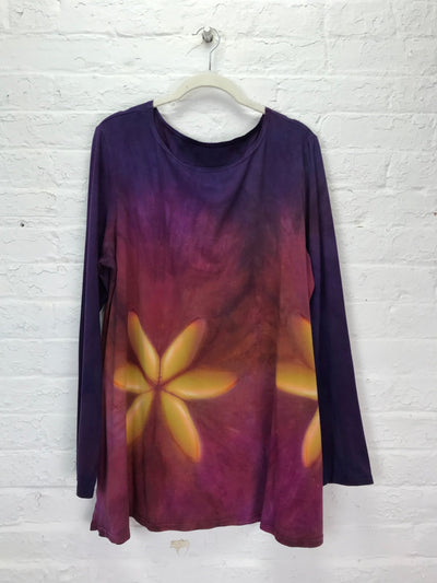 Anna Long Sleeve Tunic in Firefly Floral - Cloud Candy