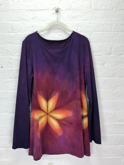 Anna Long Sleeve Tunic in Firefly Floral - Cloud Candy