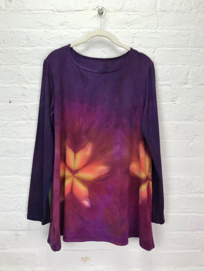 Anna Long Sleeve Tunic in Firefly Floral - Cloud Candy