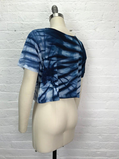 Astrid Crop Top in Indigo Vortex - Cloud Candy