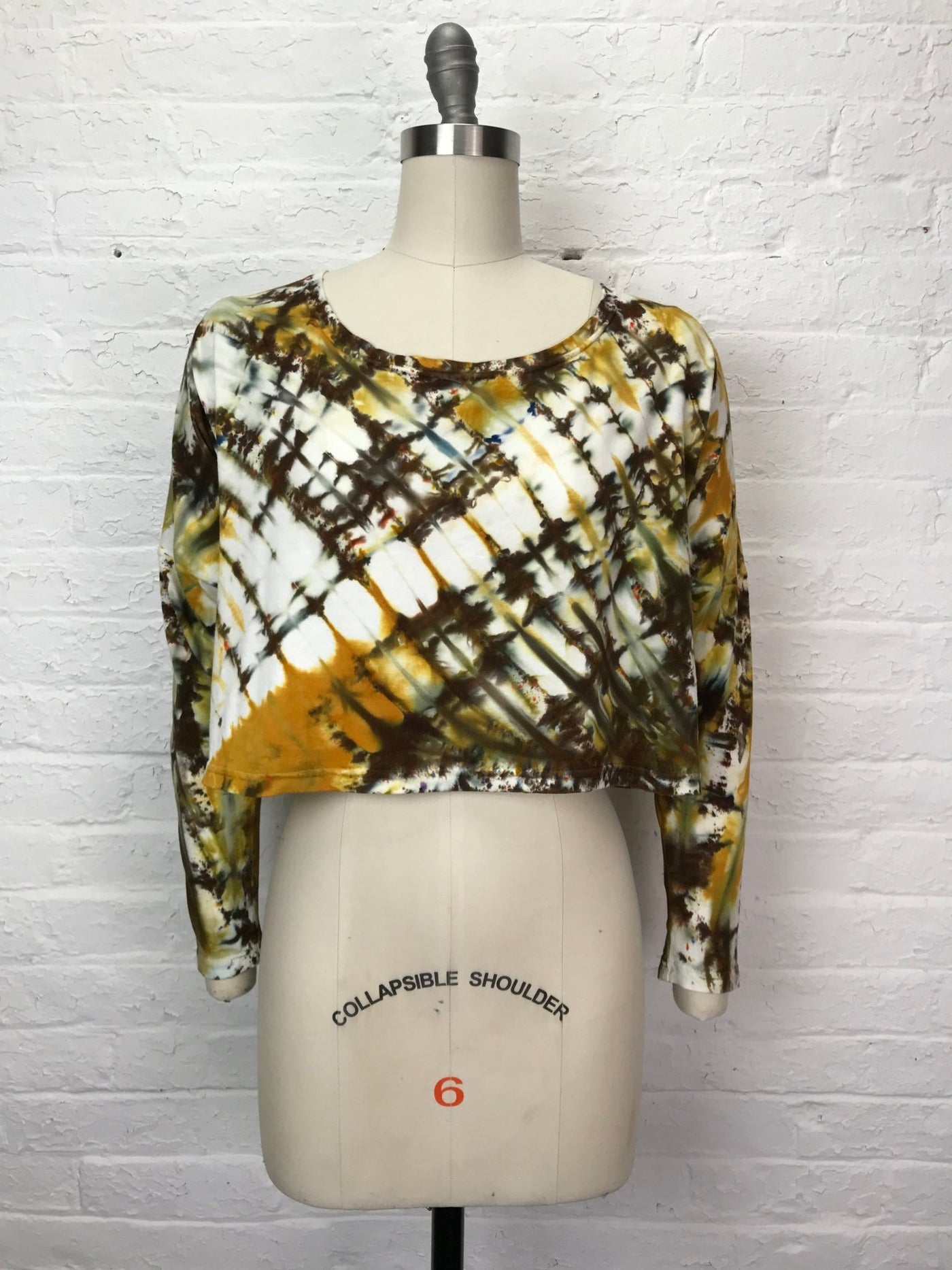 Astrid Long Sleeve Crop Top in Golden Flash - One Size - Cloud Candy