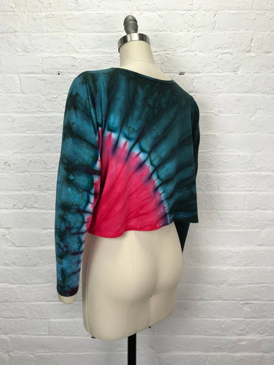 Astrid Long Sleeve Crop Top in Hazy Hot Sunburst - Cloud Candy