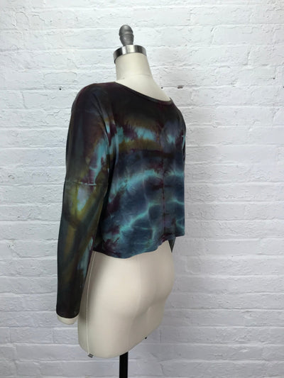 Astrid Long Sleeve Crop Top in Intercostal Vibration - One Size - Cloud Candy