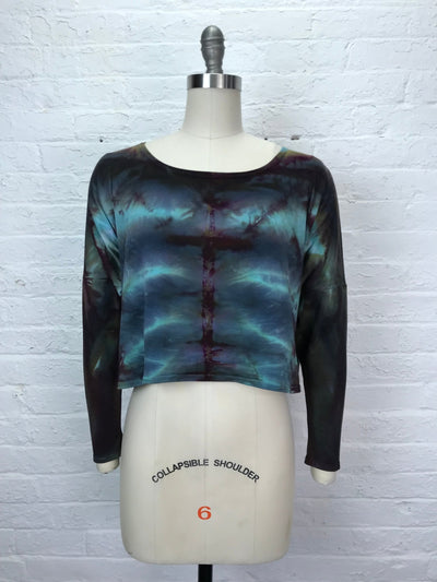 Astrid Long Sleeve Crop Top in Intercostal Vibration - One Size - Cloud Candy