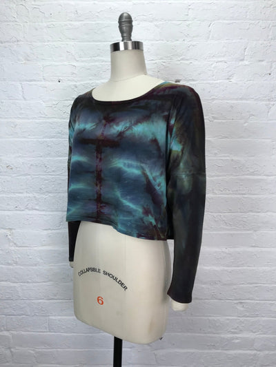 Astrid Long Sleeve Crop Top in Intercostal Vibration - One Size - Cloud Candy