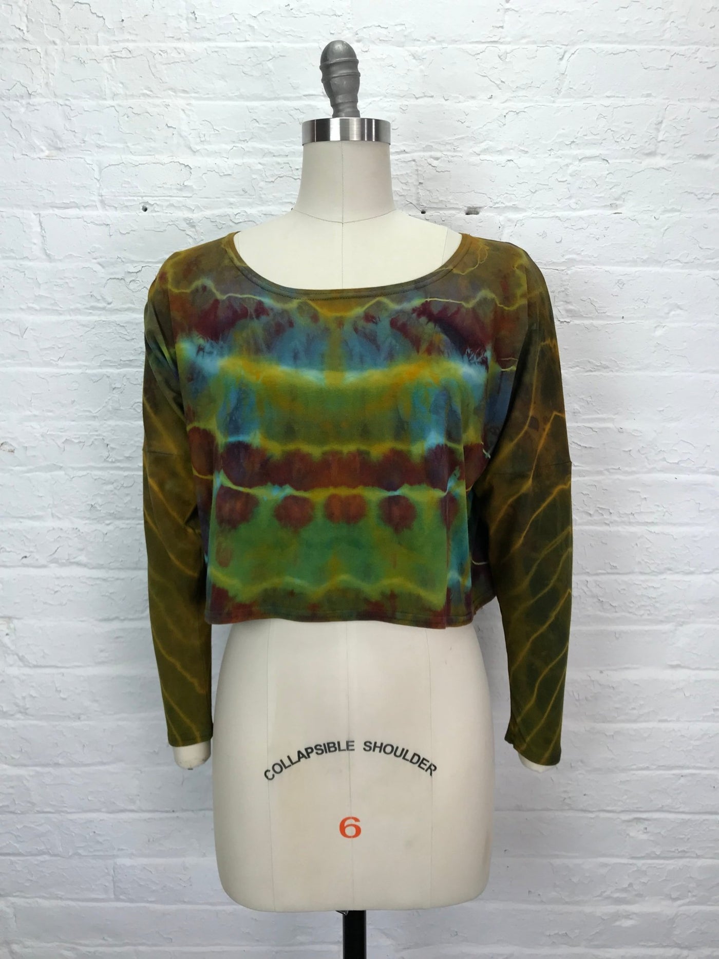 Astrid Long Sleeve Crop Top in Lime Zest - Cloud Candy