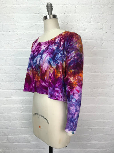 Astrid Long Sleeve Crop Top in Stained Glass - One Size - Cloud Candy