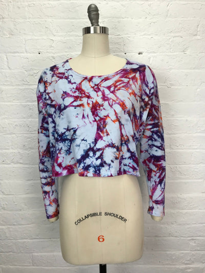 Astrid Long Sleeve Crop Top in Twinkle Pop - One Size - Cloud Candy