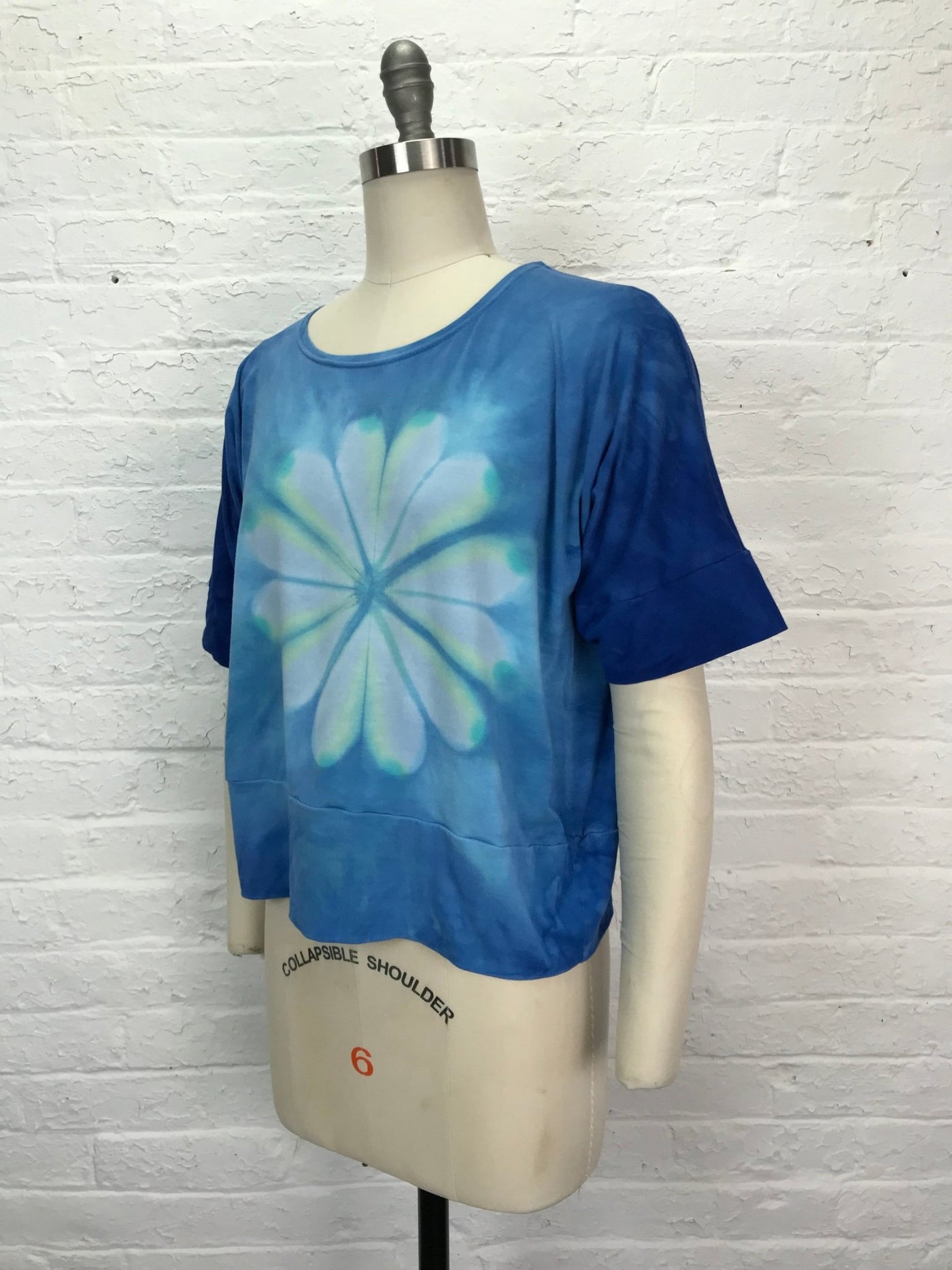 Blue Daisy Shibori Top - Cloud Candy
