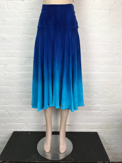 Cascade Circle Skirt in Curaçao Ombré - Cloud Candy