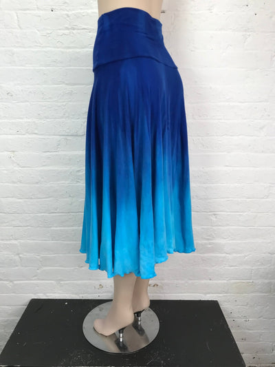 Cascade Circle Skirt in Curaçao Ombré - Cloud Candy