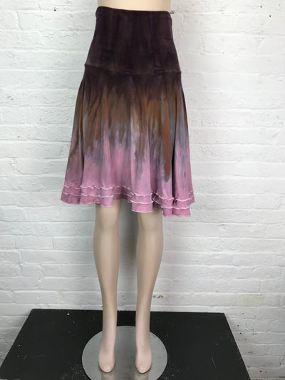 Cascade Circle Skort with Triple Ruffle Hem in Vanilla Farinosa - Cloud Candy