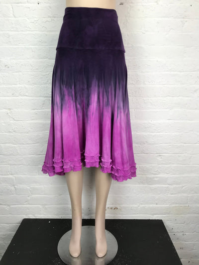 Cascade Triple Ruffle Circle Skirt in Malibu Dreamhouse - Cloud Candy