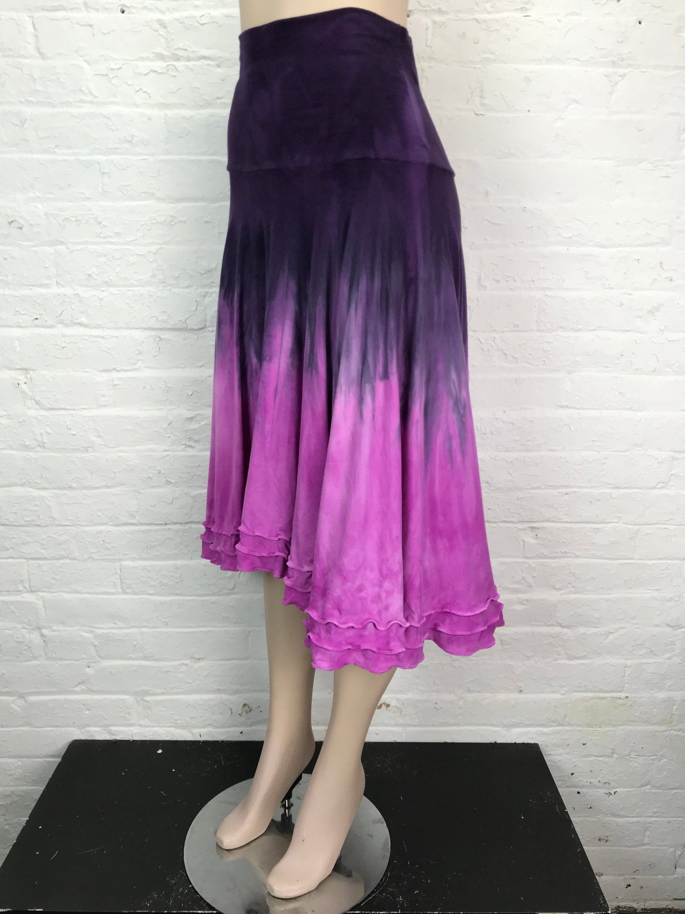 Cascade Triple Ruffle Circle Skirt in Malibu Dreamhouse - Cloud Candy