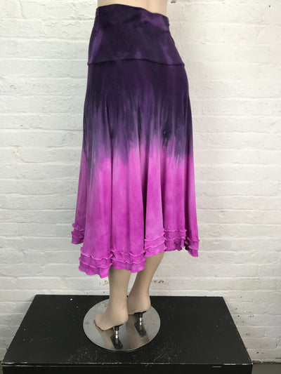 Cascade Triple Ruffle Circle Skirt in Malibu Dreamhouse - Cloud Candy