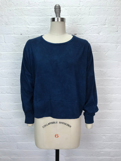Daphne Poet Sleeve Top in Deep Water - Cloud Candy
