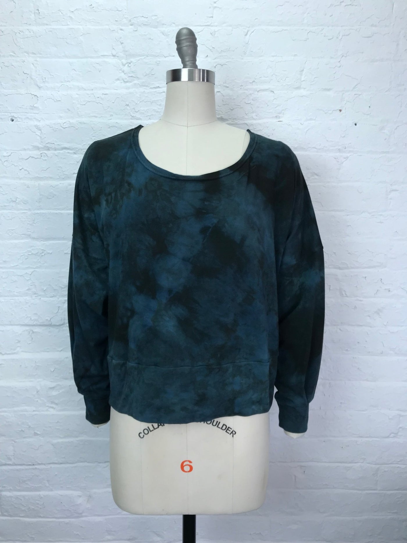 Daphne Poet Sleeve Top in Midnight Fog - One Size - Cloud Candy