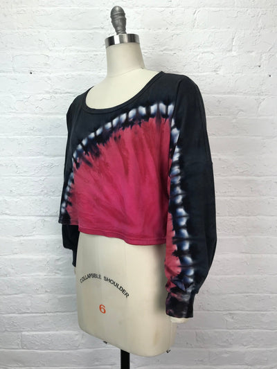Daphne Poet Sleeve Top in Red Sun - One Size - Cloud Candy